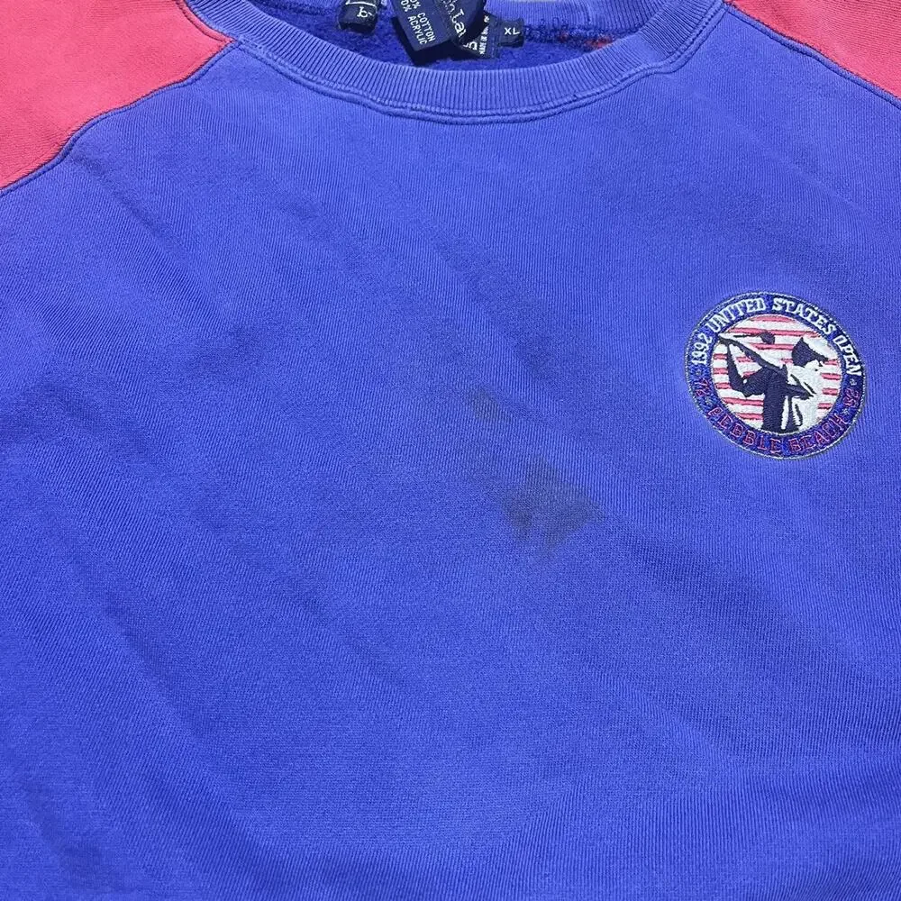 Vintage 1992 US Open Blue Polo Ralph Lauren Sweatshirt